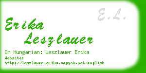 erika leszlauer business card